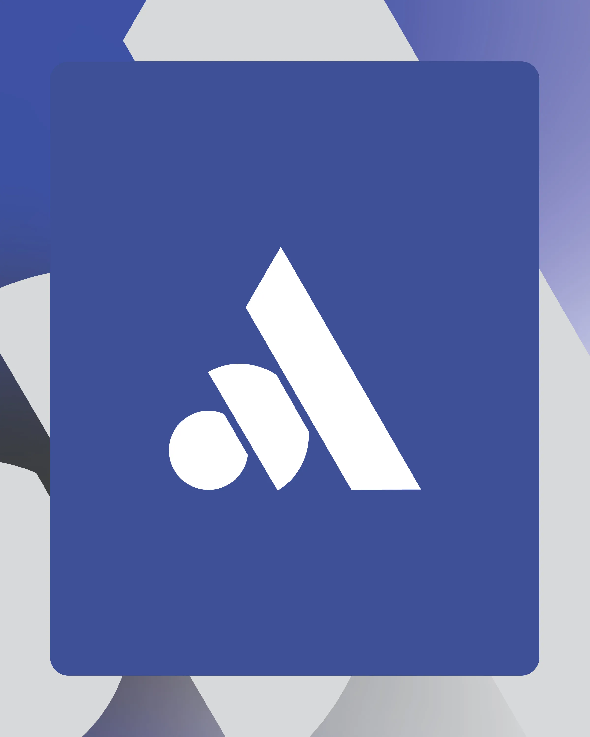 Align Solutions logomark in white on cobalt