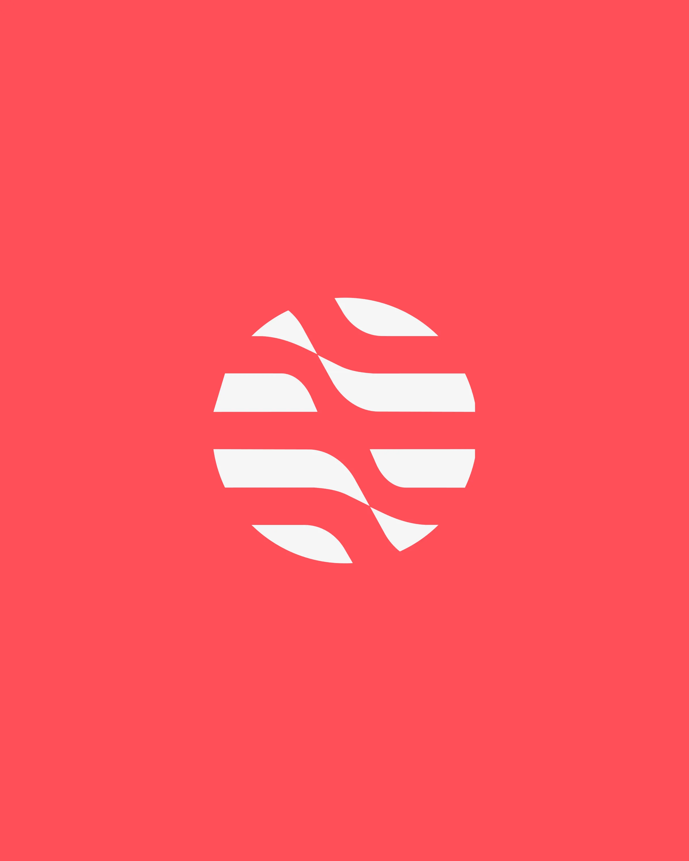 Forecourt app mark in white on coral