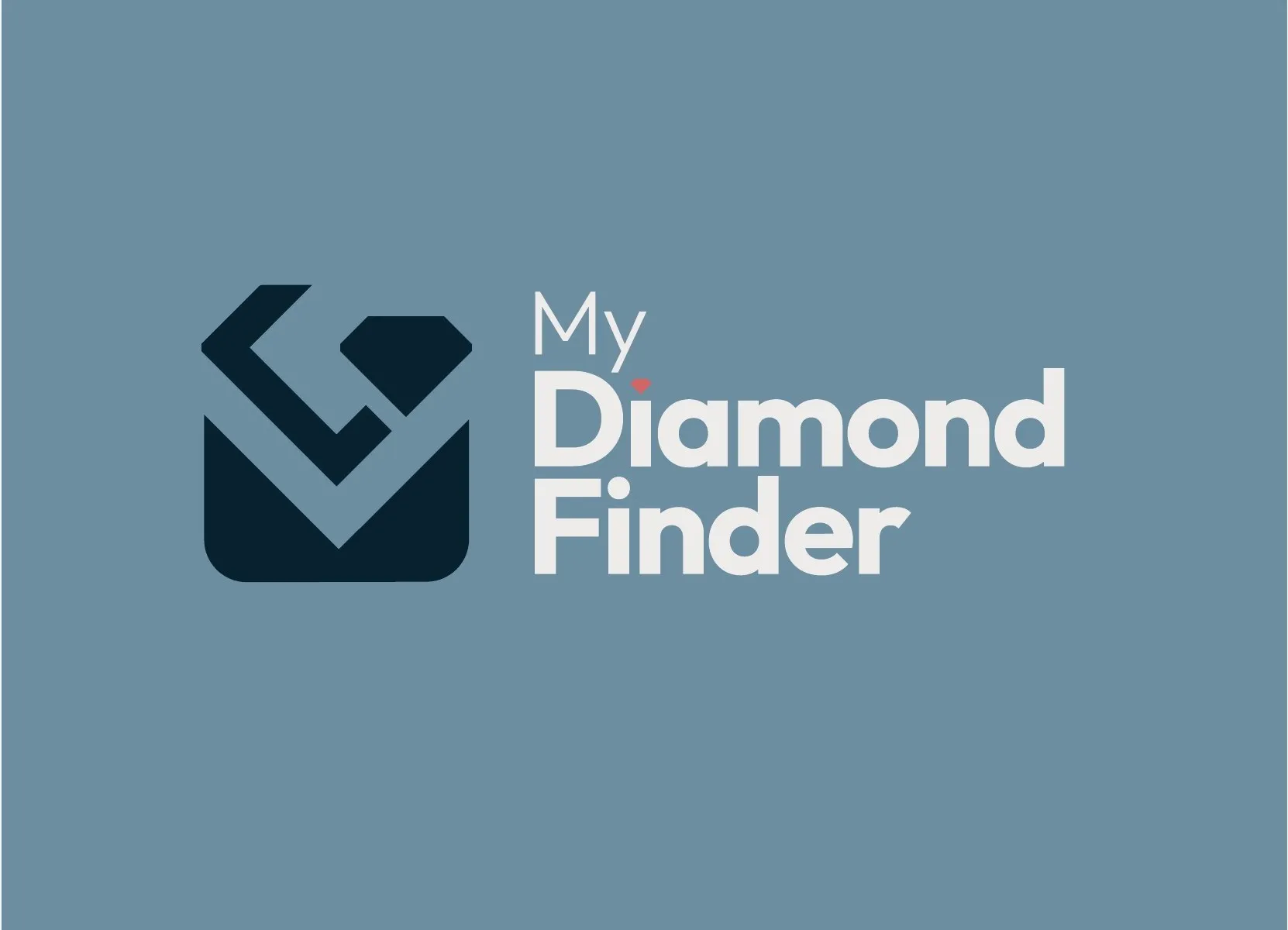 MyDiamondFinder logo in navy on the secondary slate blue