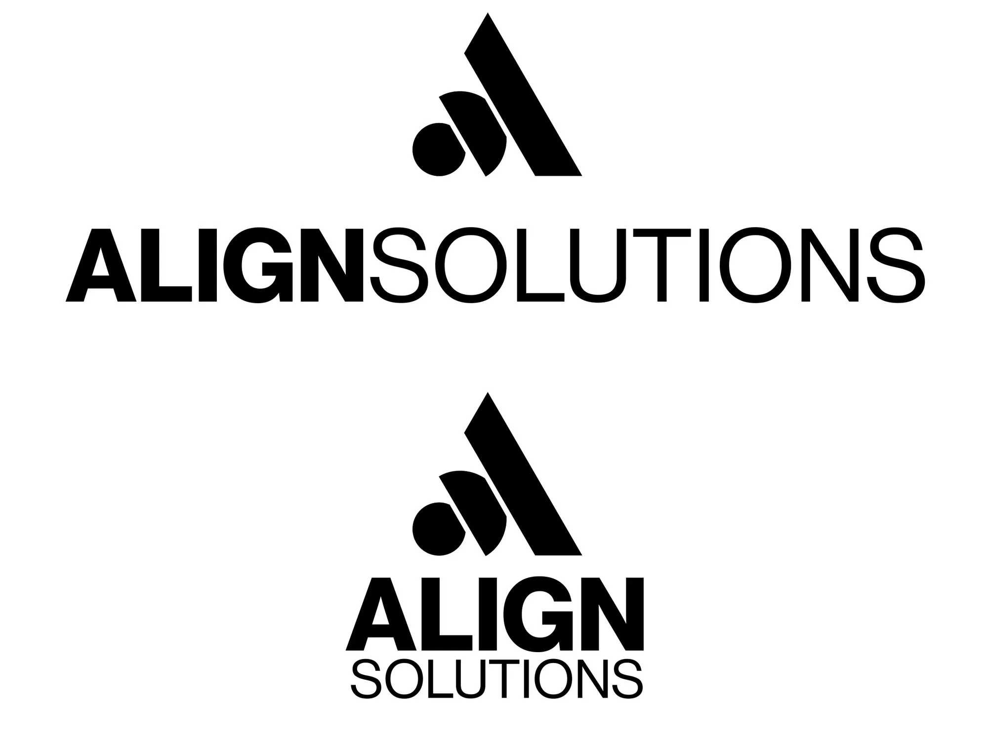 Align Solutions horizontal and stacked lockups