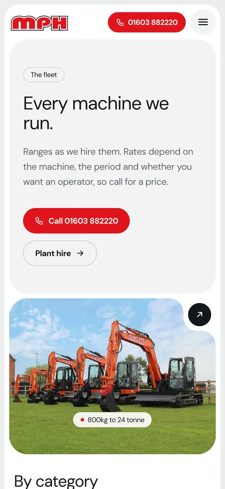 Fleet page on a phone