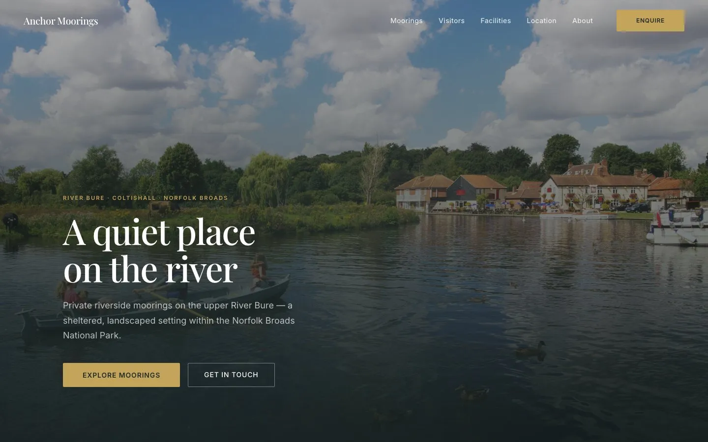 Anchor Moorings website homepage