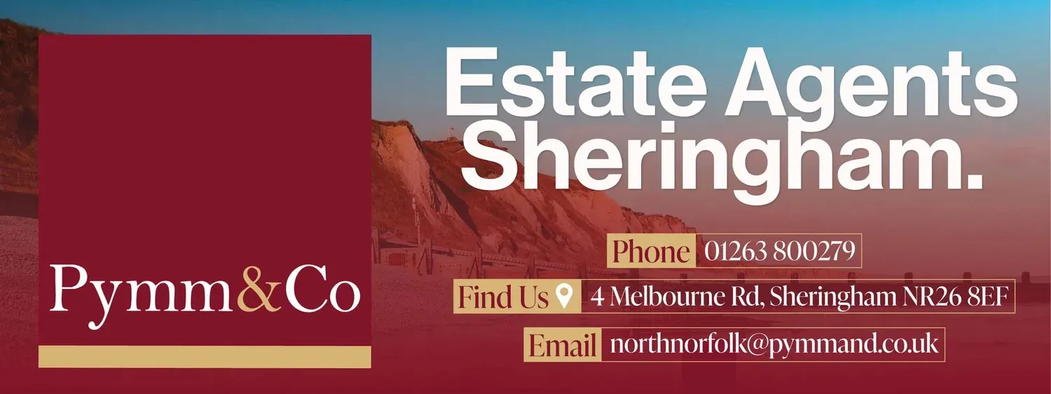 Pymm & Co. canvas banner for the Sheringham office