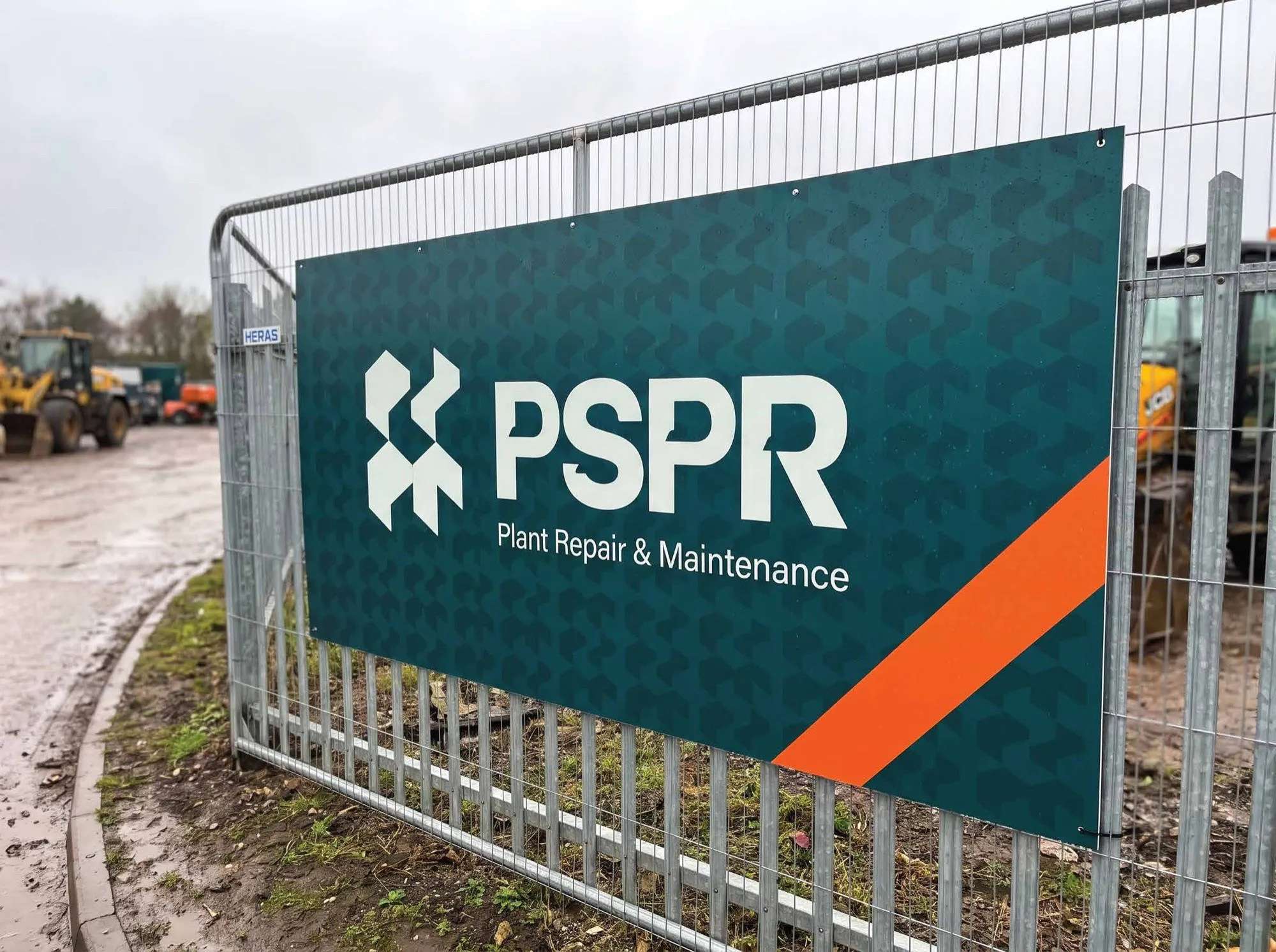 PSPR site hoarding sign on a fence