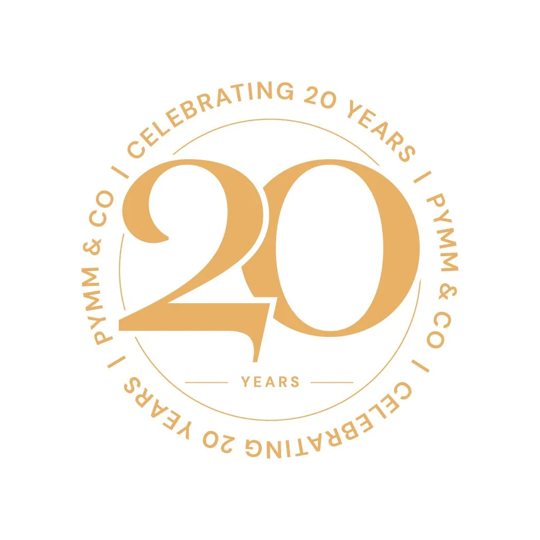 Pymm & Co. celebrating 20 years roundel