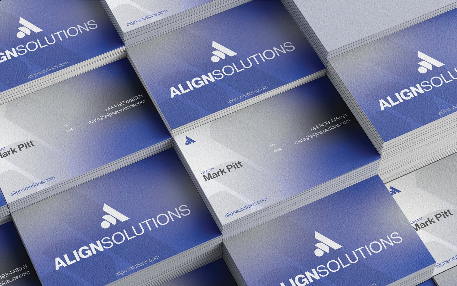 Align Solutions business card mockups