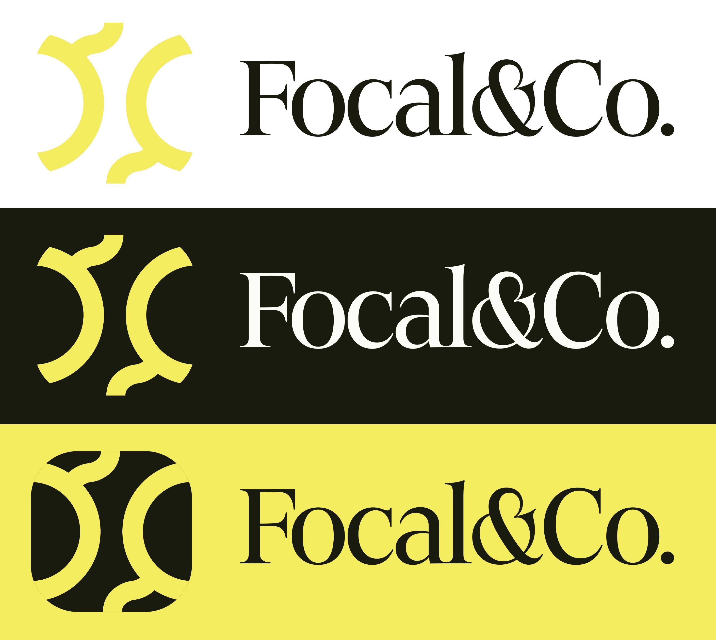 Focal & Co. logo lockups