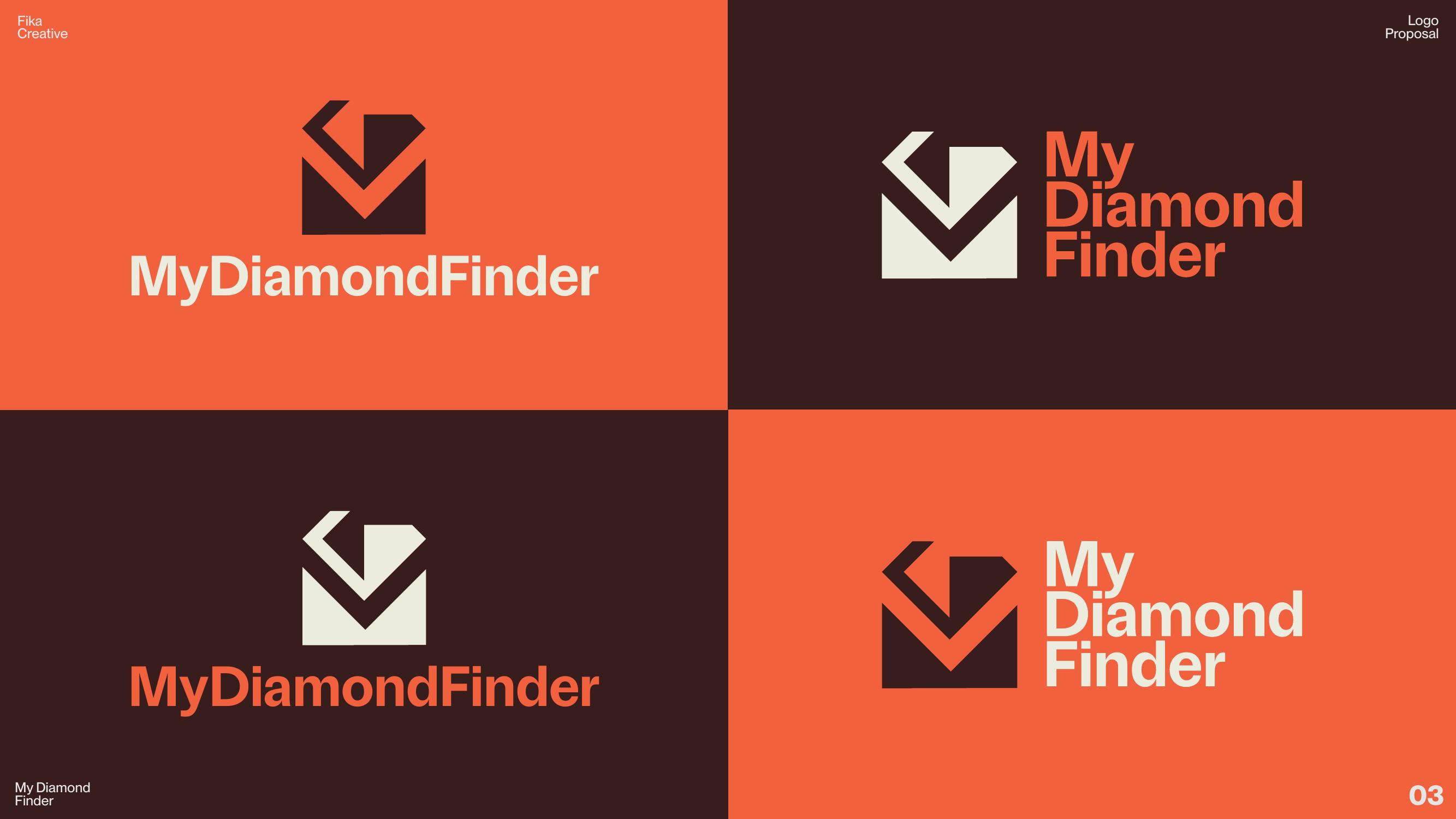 MyDiamondFinder logo colourways